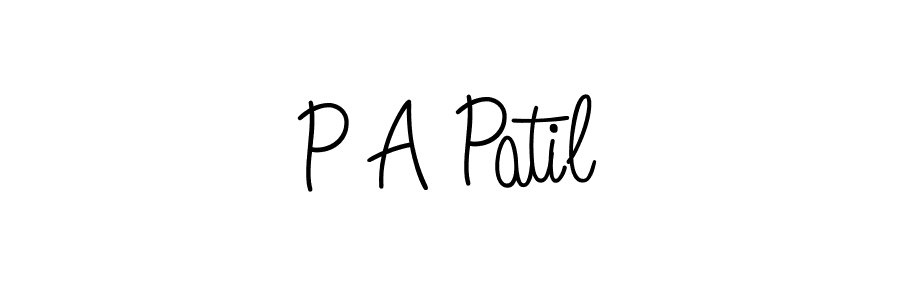 Create a beautiful signature design for name P A Patil. With this signature (Angelique-Rose-font-FFP) fonts, you can make a handwritten signature for free. P A Patil signature style 5 images and pictures png