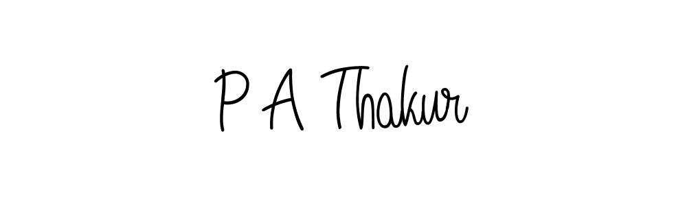 How to make P A Thakur name signature. Use Angelique-Rose-font-FFP style for creating short signs online. This is the latest handwritten sign. P A Thakur signature style 5 images and pictures png