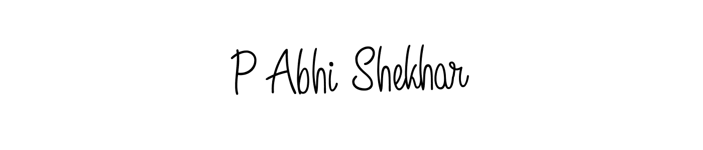 How to make P Abhi Shekhar name signature. Use Angelique-Rose-font-FFP style for creating short signs online. This is the latest handwritten sign. P Abhi Shekhar signature style 5 images and pictures png