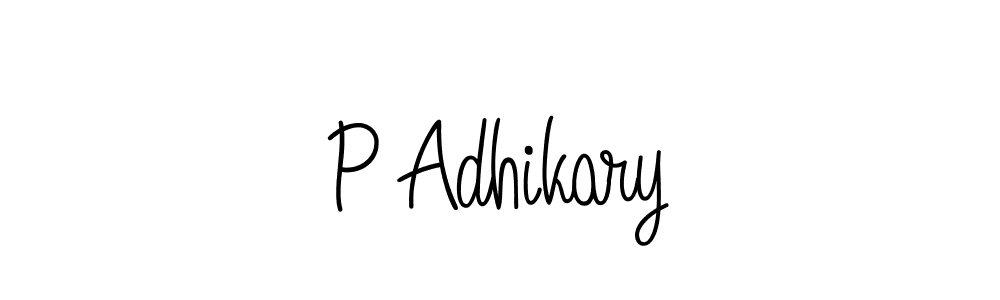Also we have P Adhikary name is the best signature style. Create professional handwritten signature collection using Angelique-Rose-font-FFP autograph style. P Adhikary signature style 5 images and pictures png