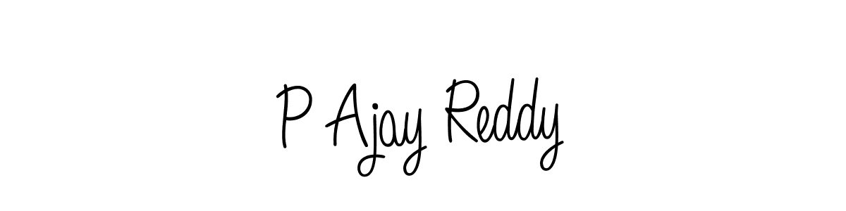 Create a beautiful signature design for name P Ajay Reddy. With this signature (Angelique-Rose-font-FFP) fonts, you can make a handwritten signature for free. P Ajay Reddy signature style 5 images and pictures png