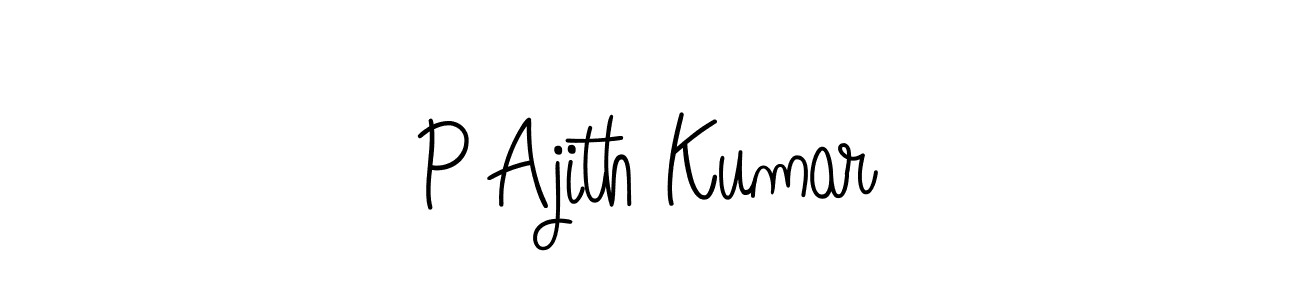 Create a beautiful signature design for name P Ajith Kumar. With this signature (Angelique-Rose-font-FFP) fonts, you can make a handwritten signature for free. P Ajith Kumar signature style 5 images and pictures png