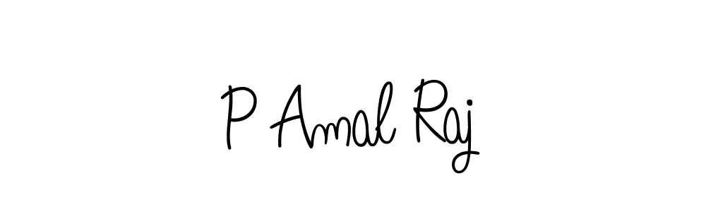 You should practise on your own different ways (Angelique-Rose-font-FFP) to write your name (P Amal Raj) in signature. don't let someone else do it for you. P Amal Raj signature style 5 images and pictures png