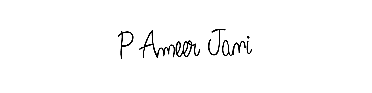 This is the best signature style for the P Ameer Jani name. Also you like these signature font (Angelique-Rose-font-FFP). Mix name signature. P Ameer Jani signature style 5 images and pictures png