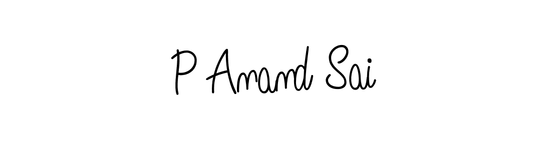 P Anand Sai stylish signature style. Best Handwritten Sign (Angelique-Rose-font-FFP) for my name. Handwritten Signature Collection Ideas for my name P Anand Sai. P Anand Sai signature style 5 images and pictures png