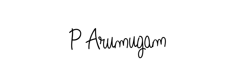 P Arumugam stylish signature style. Best Handwritten Sign (Angelique-Rose-font-FFP) for my name. Handwritten Signature Collection Ideas for my name P Arumugam. P Arumugam signature style 5 images and pictures png