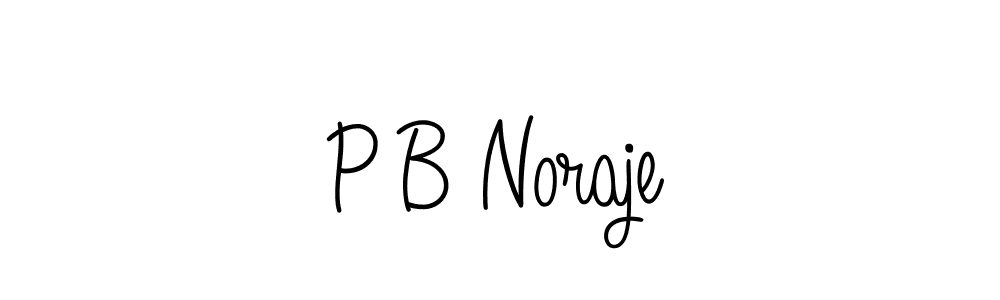 How to make P B Noraje name signature. Use Angelique-Rose-font-FFP style for creating short signs online. This is the latest handwritten sign. P B Noraje signature style 5 images and pictures png