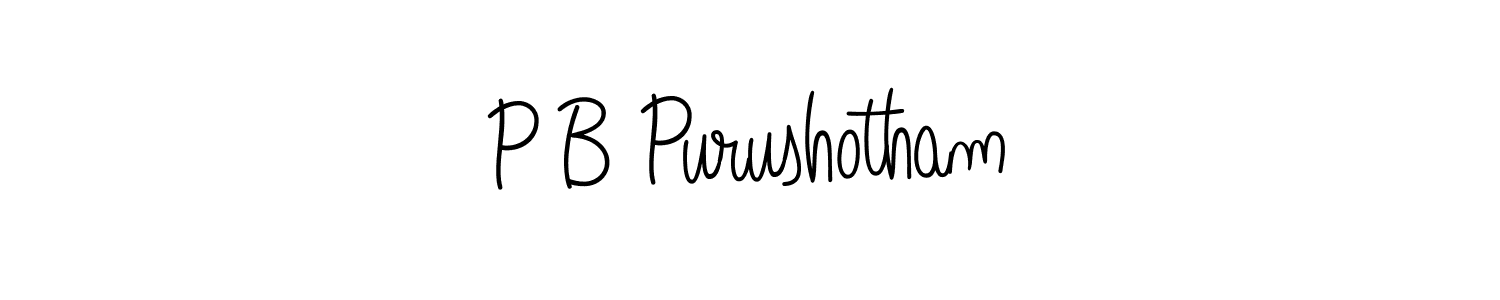 You should practise on your own different ways (Angelique-Rose-font-FFP) to write your name (P B Purushotham) in signature. don't let someone else do it for you. P B Purushotham signature style 5 images and pictures png