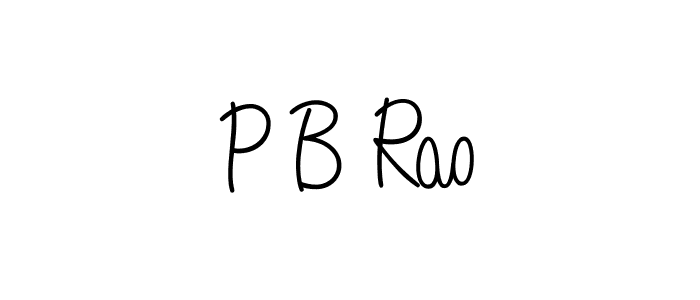 Make a beautiful signature design for name P B Rao. With this signature (Angelique-Rose-font-FFP) style, you can create a handwritten signature for free. P B Rao signature style 5 images and pictures png