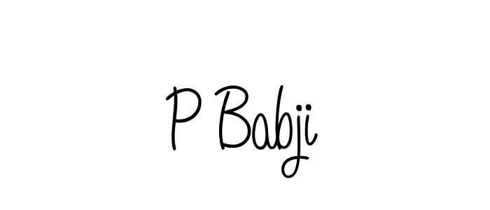 Also we have P Babji name is the best signature style. Create professional handwritten signature collection using Angelique-Rose-font-FFP autograph style. P Babji signature style 5 images and pictures png