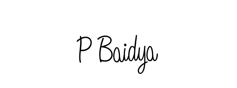 Make a beautiful signature design for name P Baidya. Use this online signature maker to create a handwritten signature for free. P Baidya signature style 5 images and pictures png