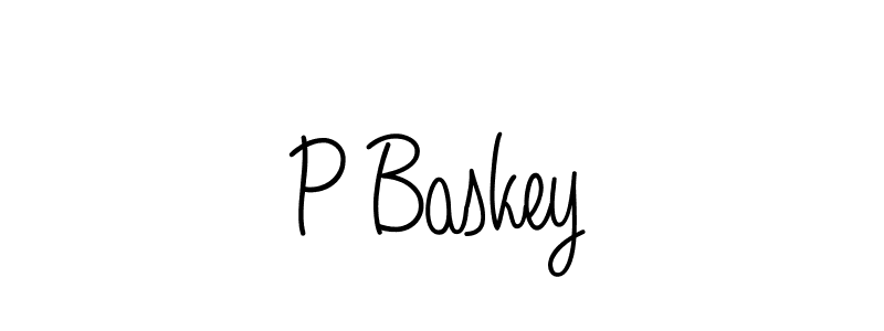How to make P Baskey signature? Angelique-Rose-font-FFP is a professional autograph style. Create handwritten signature for P Baskey name. P Baskey signature style 5 images and pictures png