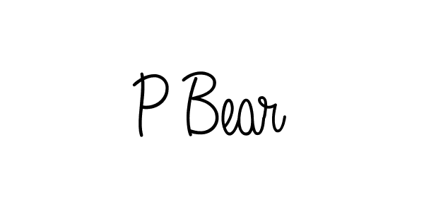 The best way (Angelique-Rose-font-FFP) to make a short signature is to pick only two or three words in your name. The name P Bear include a total of six letters. For converting this name. P Bear signature style 5 images and pictures png