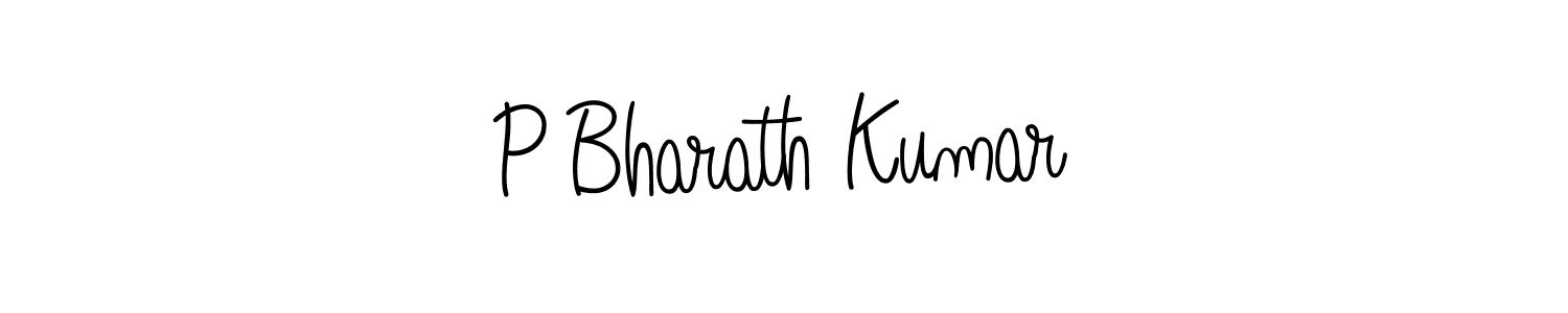 Make a beautiful signature design for name P Bharath Kumar. With this signature (Angelique-Rose-font-FFP) style, you can create a handwritten signature for free. P Bharath Kumar signature style 5 images and pictures png