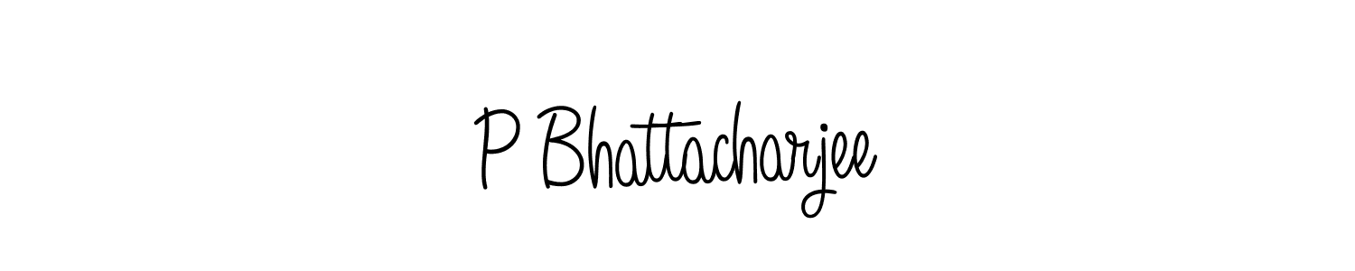 P Bhattacharjee stylish signature style. Best Handwritten Sign (Angelique-Rose-font-FFP) for my name. Handwritten Signature Collection Ideas for my name P Bhattacharjee. P Bhattacharjee signature style 5 images and pictures png