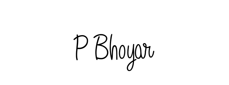 P Bhoyar stylish signature style. Best Handwritten Sign (Angelique-Rose-font-FFP) for my name. Handwritten Signature Collection Ideas for my name P Bhoyar. P Bhoyar signature style 5 images and pictures png