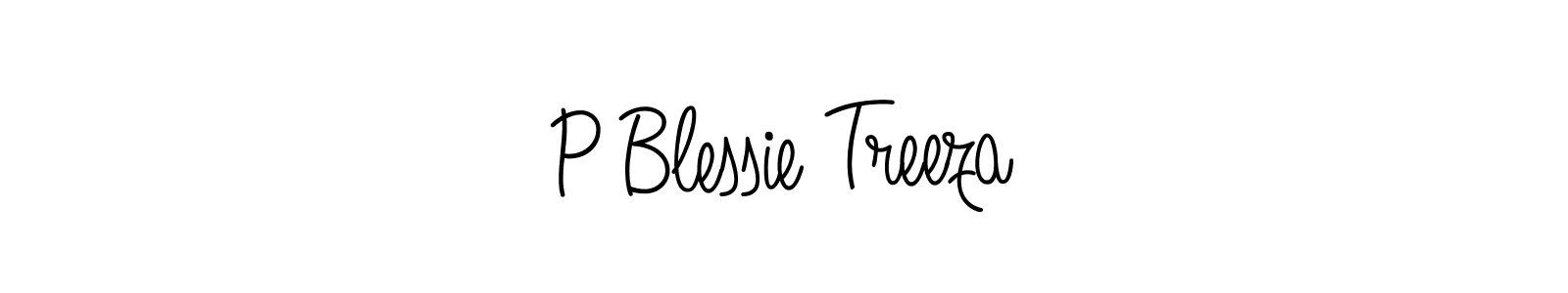 P Blessie Treeza stylish signature style. Best Handwritten Sign (Angelique-Rose-font-FFP) for my name. Handwritten Signature Collection Ideas for my name P Blessie Treeza. P Blessie Treeza signature style 5 images and pictures png