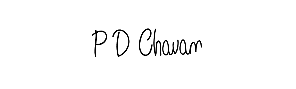 The best way (Angelique-Rose-font-FFP) to make a short signature is to pick only two or three words in your name. The name P D Chavan include a total of six letters. For converting this name. P D Chavan signature style 5 images and pictures png