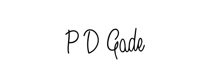Use a signature maker to create a handwritten signature online. With this signature software, you can design (Angelique-Rose-font-FFP) your own signature for name P D Gade. P D Gade signature style 5 images and pictures png