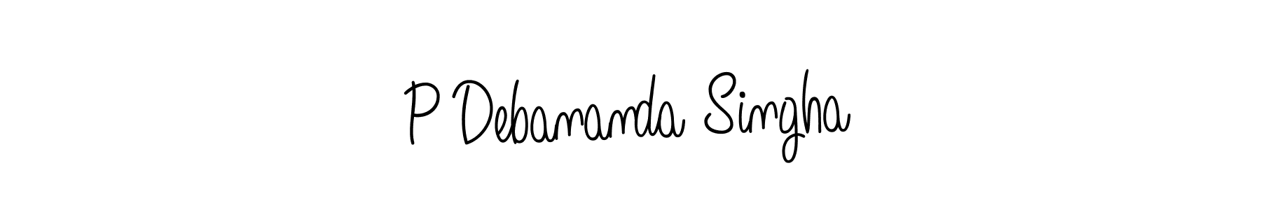 Make a beautiful signature design for name P Debananda Singha. With this signature (Angelique-Rose-font-FFP) style, you can create a handwritten signature for free. P Debananda Singha signature style 5 images and pictures png