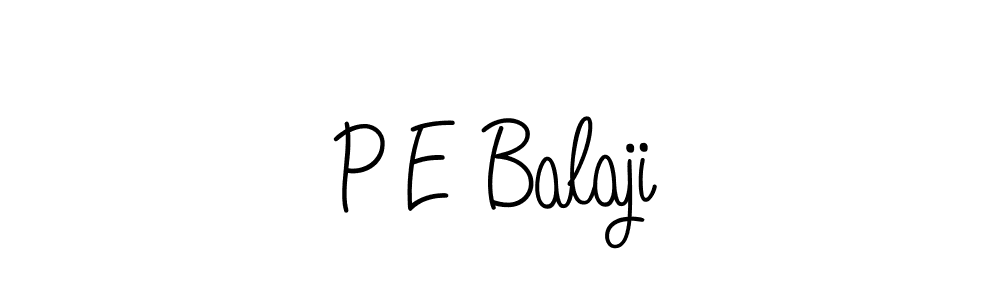 You should practise on your own different ways (Angelique-Rose-font-FFP) to write your name (P E Balaji) in signature. don't let someone else do it for you. P E Balaji signature style 5 images and pictures png