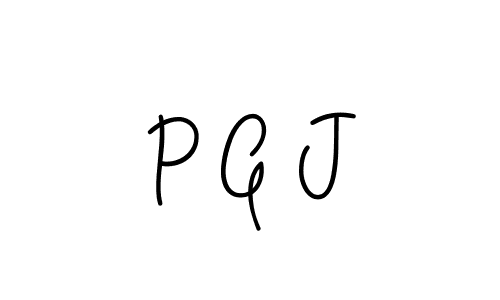 How to make P G J signature? Angelique-Rose-font-FFP is a professional autograph style. Create handwritten signature for P G J name. P G J signature style 5 images and pictures png