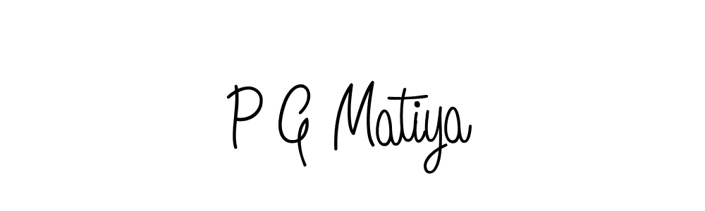 Make a beautiful signature design for name P G Matiya. With this signature (Angelique-Rose-font-FFP) style, you can create a handwritten signature for free. P G Matiya signature style 5 images and pictures png