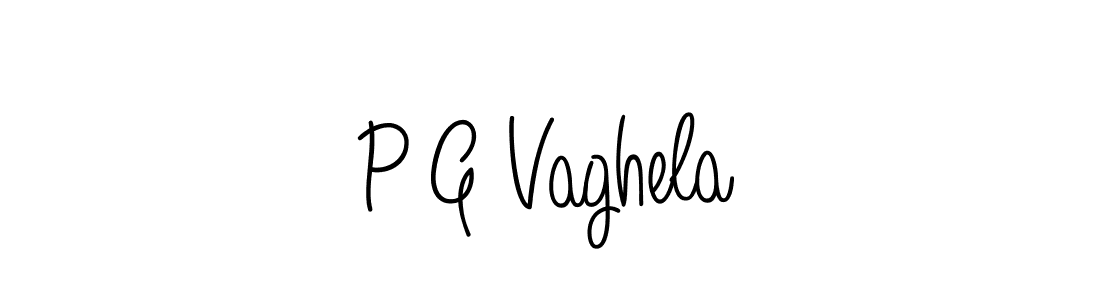 Make a beautiful signature design for name P G Vaghela. With this signature (Angelique-Rose-font-FFP) style, you can create a handwritten signature for free. P G Vaghela signature style 5 images and pictures png