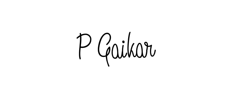 Use a signature maker to create a handwritten signature online. With this signature software, you can design (Angelique-Rose-font-FFP) your own signature for name P Gaikar. P Gaikar signature style 5 images and pictures png