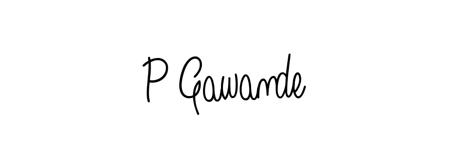 Design your own signature with our free online signature maker. With this signature software, you can create a handwritten (Angelique-Rose-font-FFP) signature for name P Gawande. P Gawande signature style 5 images and pictures png