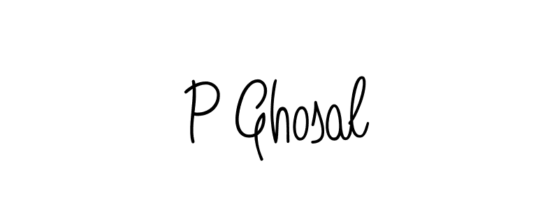 Create a beautiful signature design for name P Ghosal. With this signature (Angelique-Rose-font-FFP) fonts, you can make a handwritten signature for free. P Ghosal signature style 5 images and pictures png