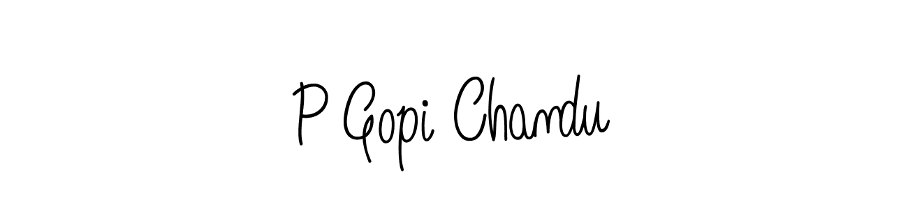 Use a signature maker to create a handwritten signature online. With this signature software, you can design (Angelique-Rose-font-FFP) your own signature for name P Gopi Chandu. P Gopi Chandu signature style 5 images and pictures png