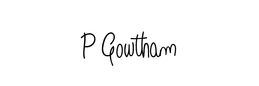 Best and Professional Signature Style for P Gowtham. Angelique-Rose-font-FFP Best Signature Style Collection. P Gowtham signature style 5 images and pictures png