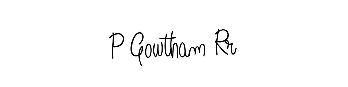 P Gowtham Rr stylish signature style. Best Handwritten Sign (Angelique-Rose-font-FFP) for my name. Handwritten Signature Collection Ideas for my name P Gowtham Rr. P Gowtham Rr signature style 5 images and pictures png