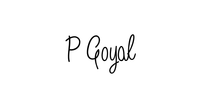 The best way (Angelique-Rose-font-FFP) to make a short signature is to pick only two or three words in your name. The name P Goyal include a total of six letters. For converting this name. P Goyal signature style 5 images and pictures png