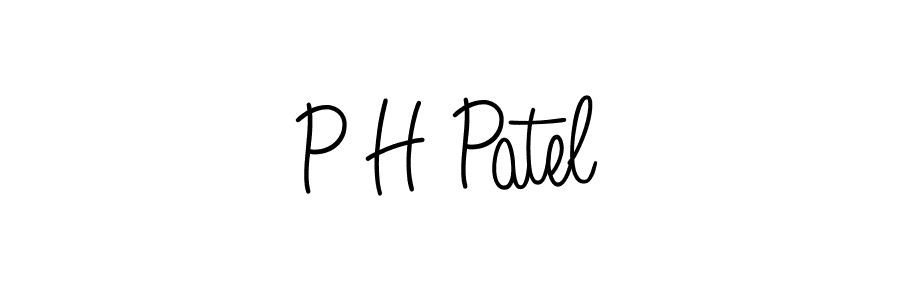 Create a beautiful signature design for name P H Patel. With this signature (Angelique-Rose-font-FFP) fonts, you can make a handwritten signature for free. P H Patel signature style 5 images and pictures png