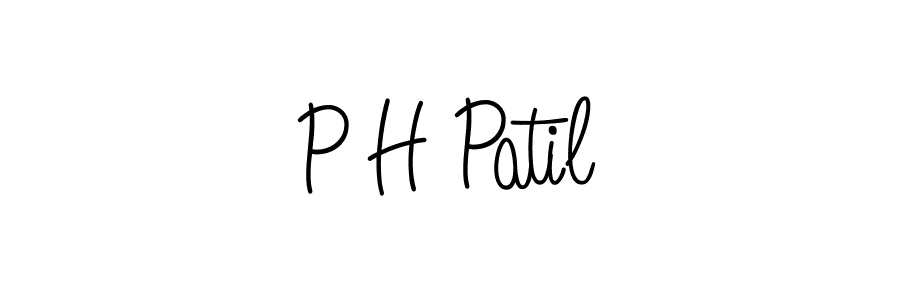 Create a beautiful signature design for name P H Patil. With this signature (Angelique-Rose-font-FFP) fonts, you can make a handwritten signature for free. P H Patil signature style 5 images and pictures png