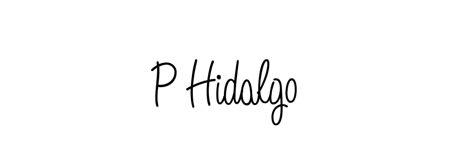 The best way (Angelique-Rose-font-FFP) to make a short signature is to pick only two or three words in your name. The name P Hidalgo include a total of six letters. For converting this name. P Hidalgo signature style 5 images and pictures png