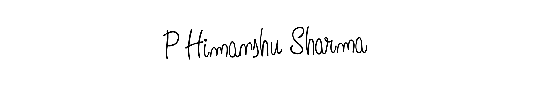 Make a beautiful signature design for name P Himanshu Sharma. With this signature (Angelique-Rose-font-FFP) style, you can create a handwritten signature for free. P Himanshu Sharma signature style 5 images and pictures png