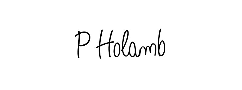 The best way (Angelique-Rose-font-FFP) to make a short signature is to pick only two or three words in your name. The name P Holamb include a total of six letters. For converting this name. P Holamb signature style 5 images and pictures png