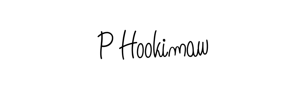 How to make P Hookimaw name signature. Use Angelique-Rose-font-FFP style for creating short signs online. This is the latest handwritten sign. P Hookimaw signature style 5 images and pictures png