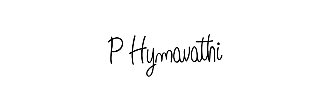 Create a beautiful signature design for name P Hymavathi. With this signature (Angelique-Rose-font-FFP) fonts, you can make a handwritten signature for free. P Hymavathi signature style 5 images and pictures png