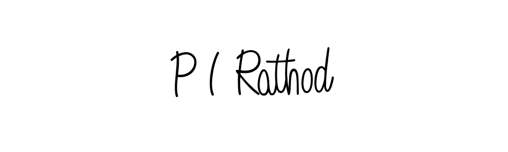 How to make P I Rathod name signature. Use Angelique-Rose-font-FFP style for creating short signs online. This is the latest handwritten sign. P I Rathod signature style 5 images and pictures png