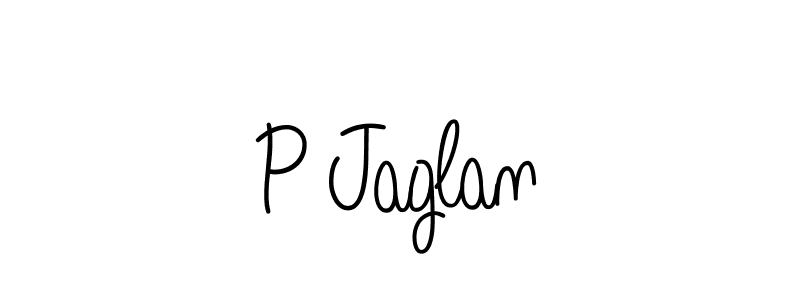 Make a beautiful signature design for name P Jaglan. With this signature (Angelique-Rose-font-FFP) style, you can create a handwritten signature for free. P Jaglan signature style 5 images and pictures png