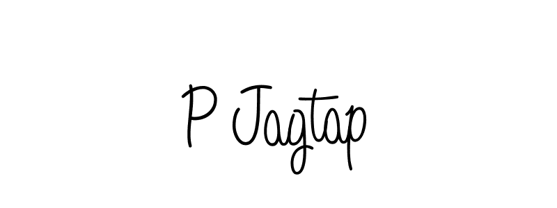 Make a beautiful signature design for name P Jagtap. With this signature (Angelique-Rose-font-FFP) style, you can create a handwritten signature for free. P Jagtap signature style 5 images and pictures png