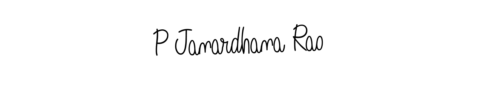 You should practise on your own different ways (Angelique-Rose-font-FFP) to write your name (P Janardhana Rao) in signature. don't let someone else do it for you. P Janardhana Rao signature style 5 images and pictures png