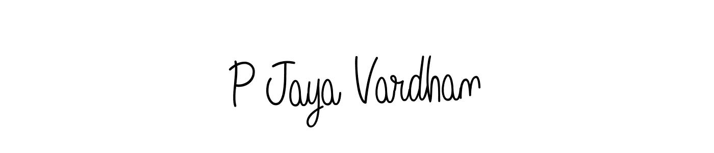 How to make P Jaya Vardhan name signature. Use Angelique-Rose-font-FFP style for creating short signs online. This is the latest handwritten sign. P Jaya Vardhan signature style 5 images and pictures png