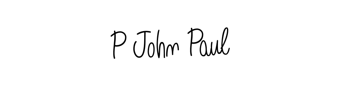 Make a beautiful signature design for name P John Paul. With this signature (Angelique-Rose-font-FFP) style, you can create a handwritten signature for free. P John Paul signature style 5 images and pictures png