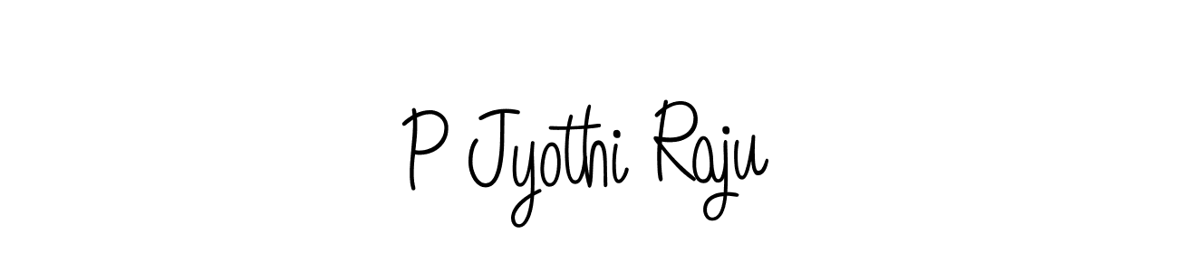 P Jyothi Raju stylish signature style. Best Handwritten Sign (Angelique-Rose-font-FFP) for my name. Handwritten Signature Collection Ideas for my name P Jyothi Raju. P Jyothi Raju signature style 5 images and pictures png