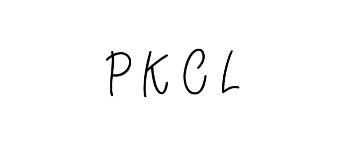 The best way (Angelique-Rose-font-FFP) to make a short signature is to pick only two or three words in your name. The name P K C L include a total of six letters. For converting this name. P K C L signature style 5 images and pictures png